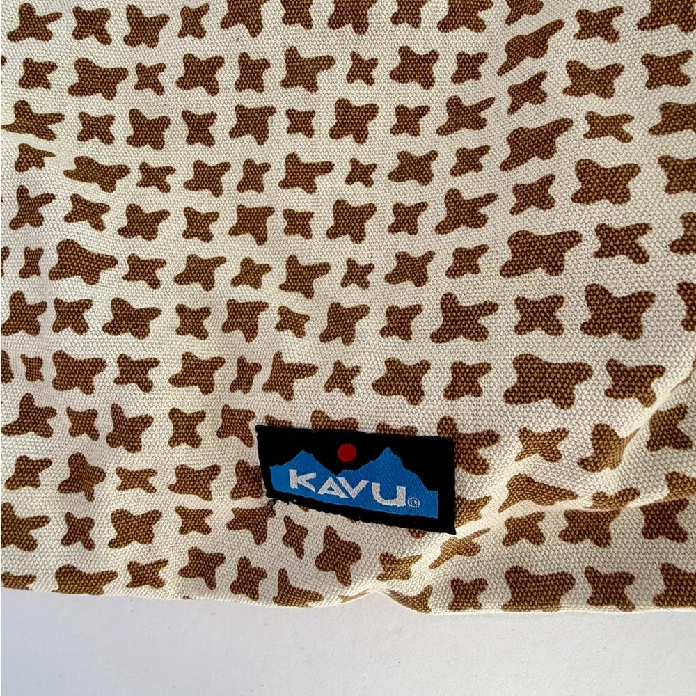 KAVU Butterfly Print Canvas Rope Strap Shoulder Bag Boho Outdoor Y2K